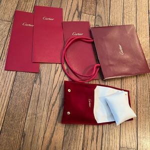 Authentic Cartier , shopping bag, travel, case, and receipt holders